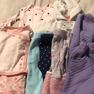 Lot of 9 pieces of baby girl clothing